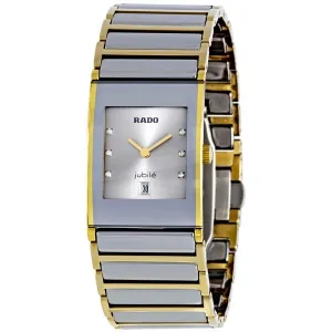 Rado Integral Silver Dial Two Tone Ceramic Unisex Watch R20749702
