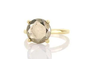 Raw Wild Pyrite Solitaire Gemstone Ring