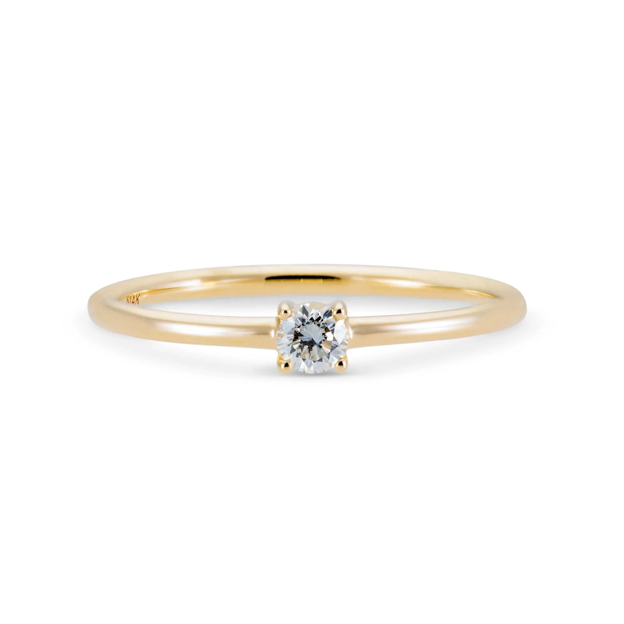 Ready to Ship - Round Diamond Stacking Ring (Size 9.25)
