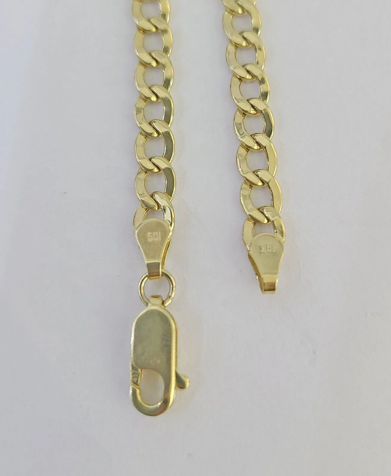 REAL 10K Gold ID Bracelet Kids Baby  Cuban Curb Link Unisex