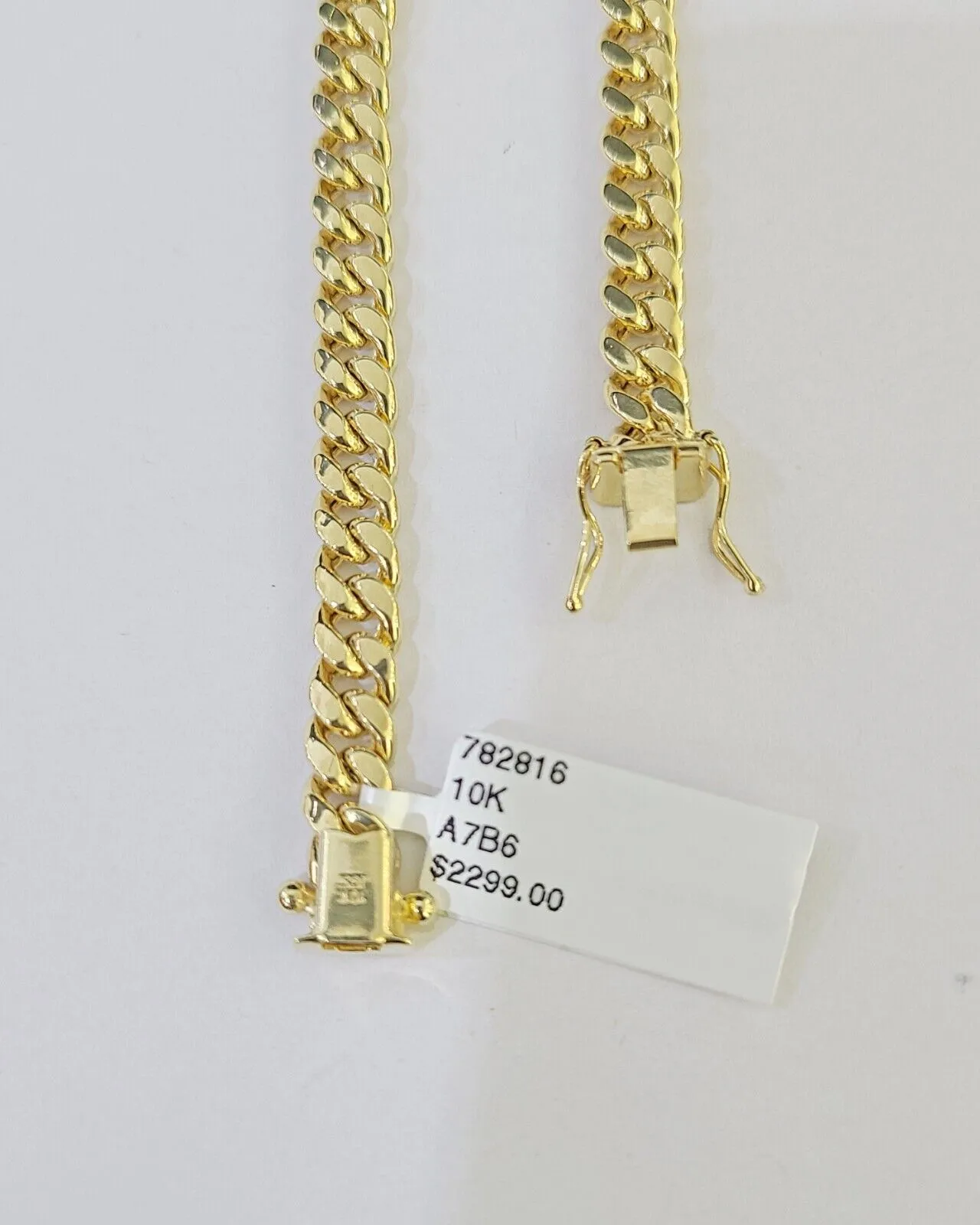 Real 10k Gold Miami Cuban link Bracelet 6mm 7" 7.5" 8" 8.5" 9" 10kt Yellow Gold