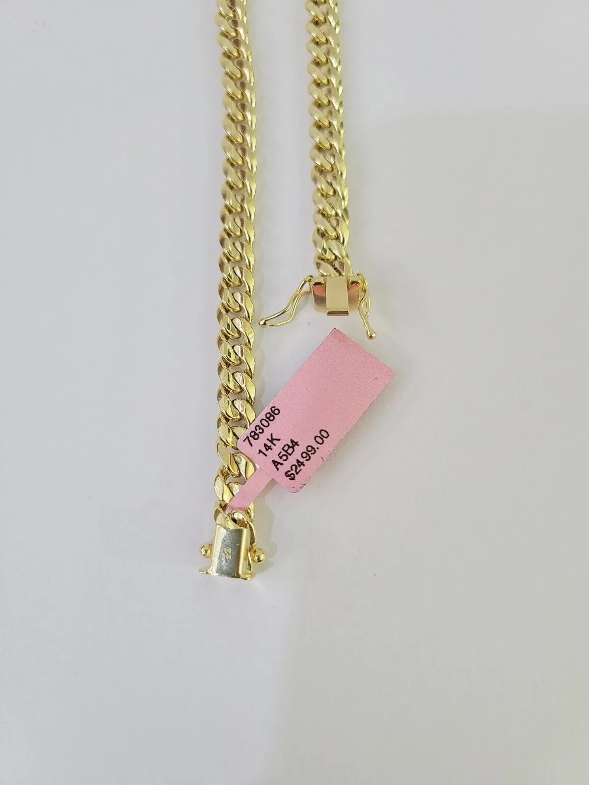 Real 14K Miami Cuban Bracelet Yellow Gold Box Clasp 8" Inch 6mm Link Hollow