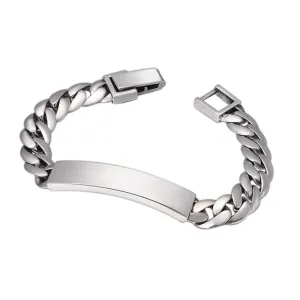 Real Solid 925 Sterling Silver Bracelet Cuban Link Chain Punk Jewelry 7.1" 7.9"