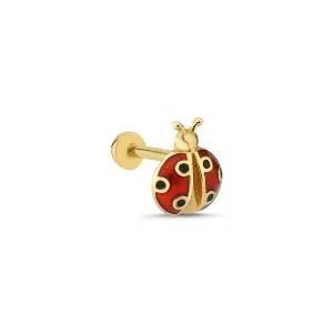 RED LADYBUG GOLD PIERCING