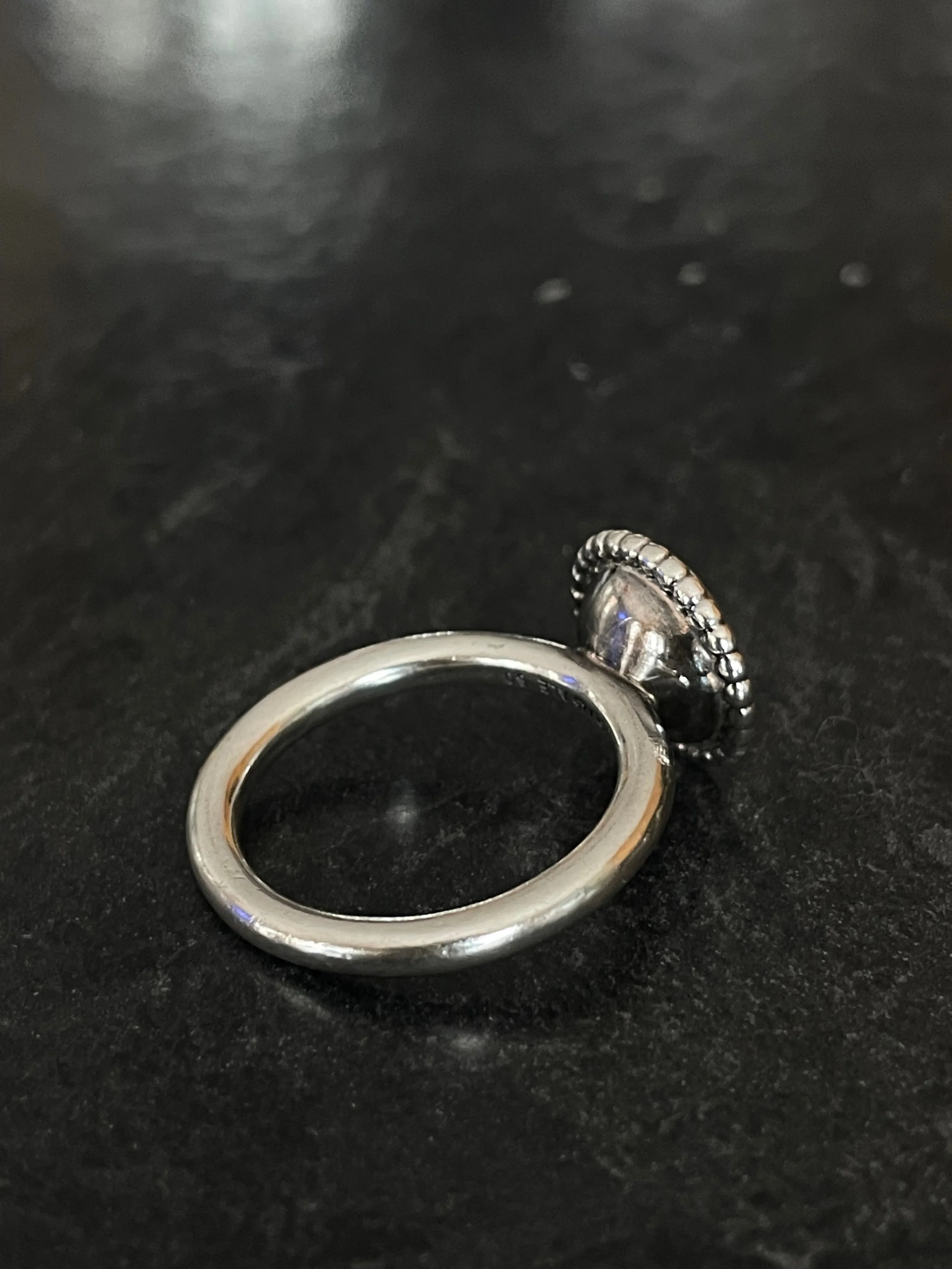 Retired Pandora Sterling Silver Ring August Birthstone