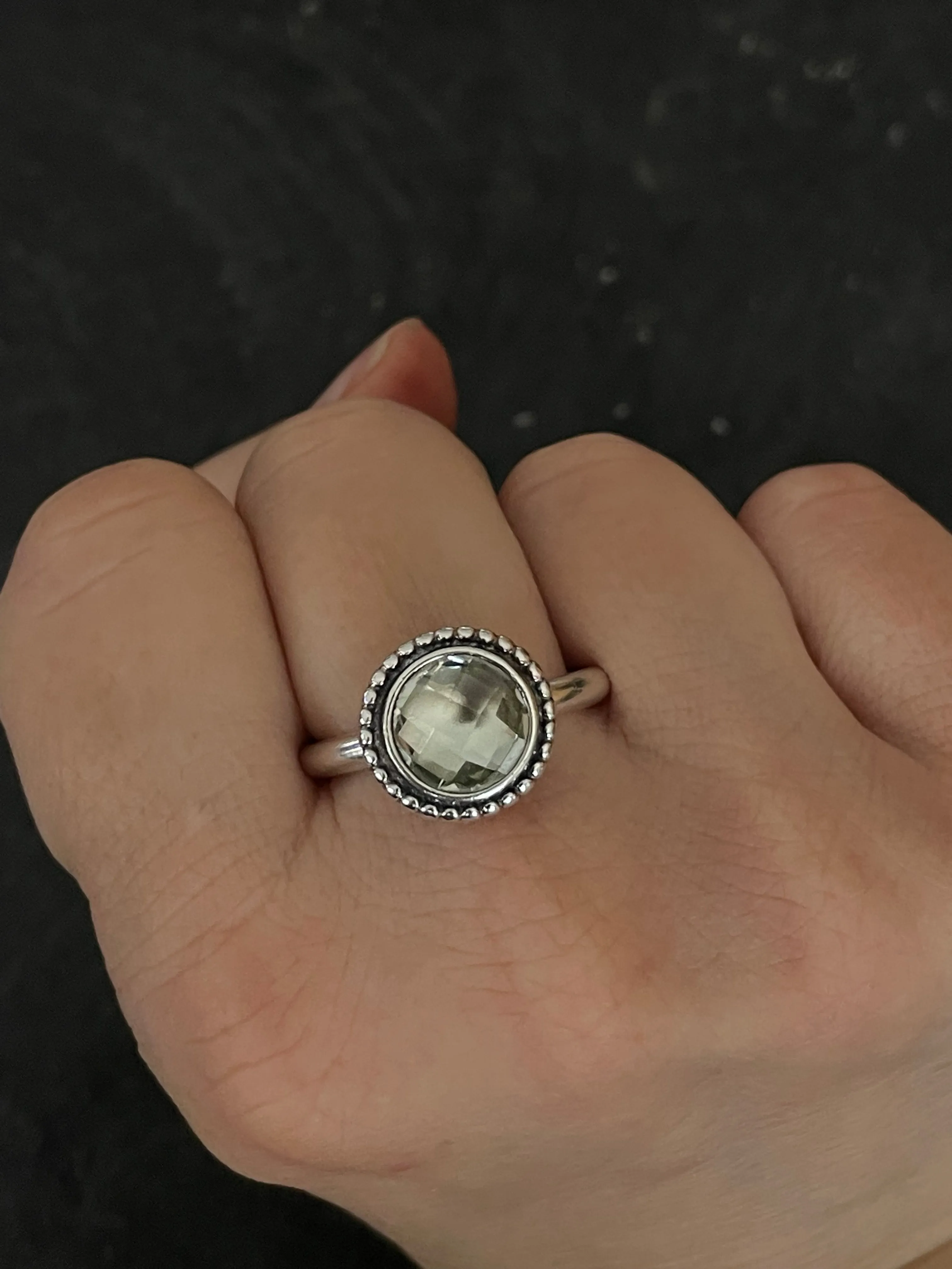 Retired Pandora Sterling Silver Ring August Birthstone