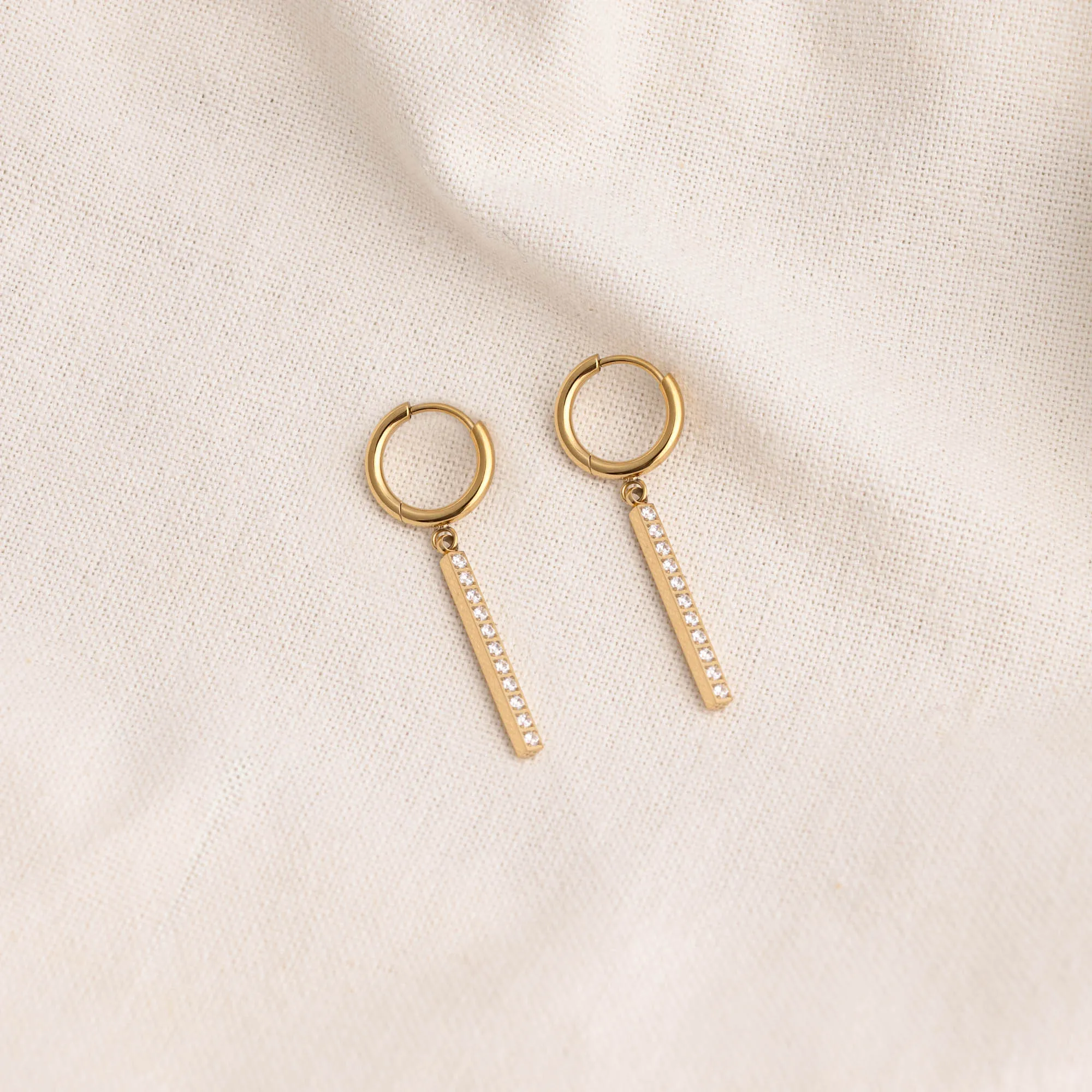 Rhinestone Rail Earrings