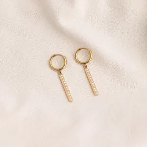 Rhinestone Rail Earrings