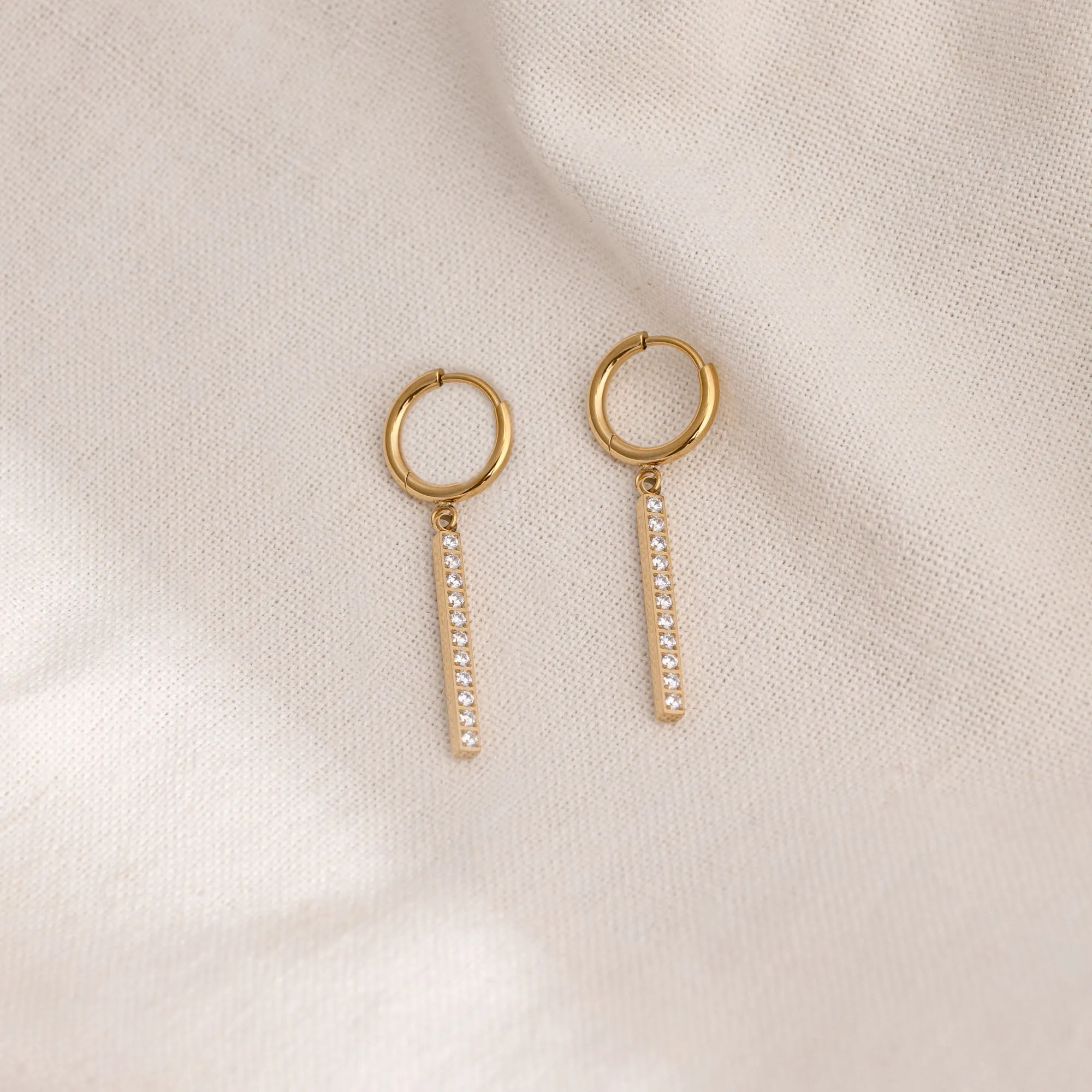 Rhinestone Rail Earrings