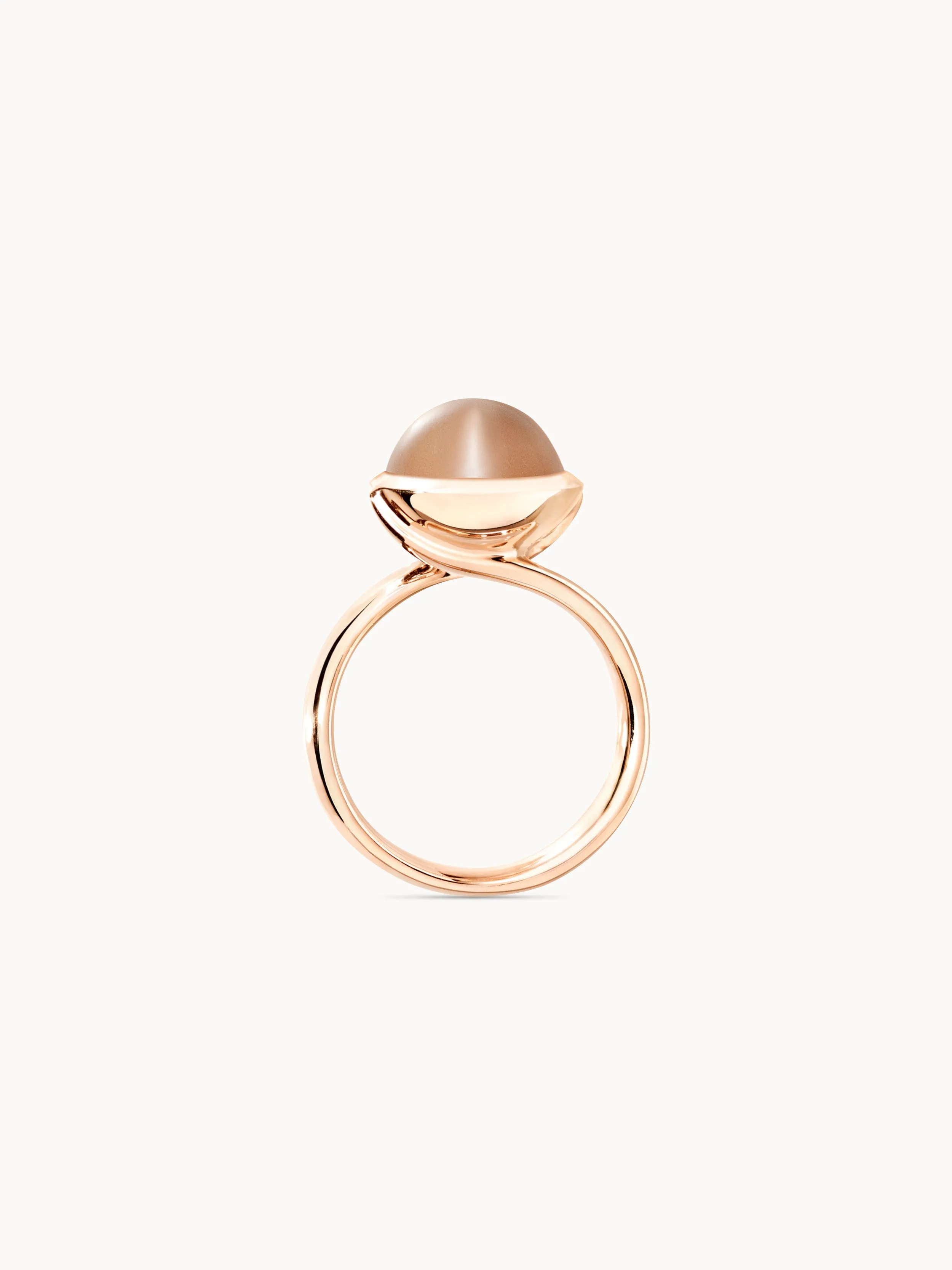 Ring BOUTON large Moonstone brown brown Moonstone