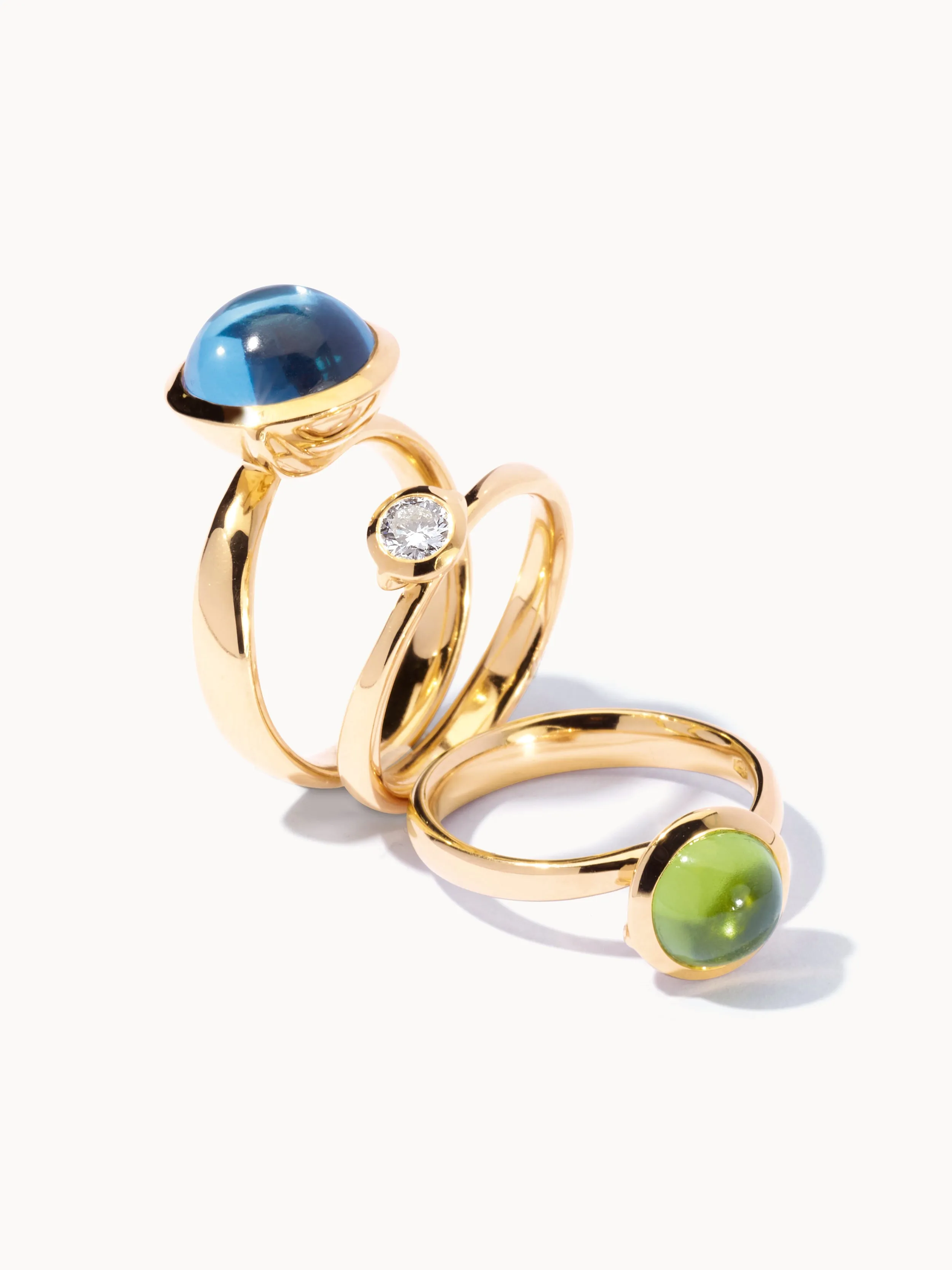 Ring BOUTON large Swiss Topaz Swiss Topaz