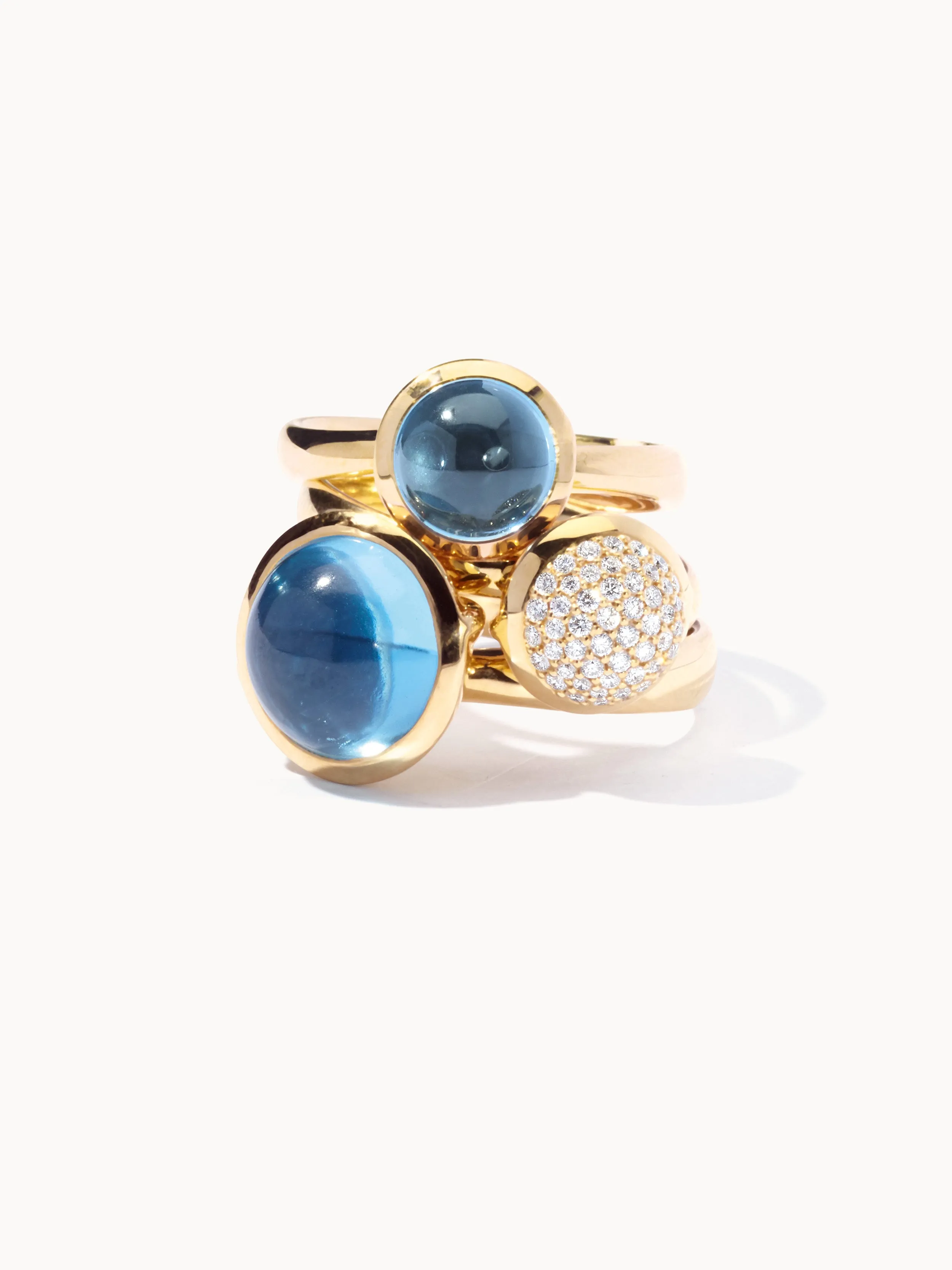 Ring BOUTON large Swiss Topaz Swiss Topaz