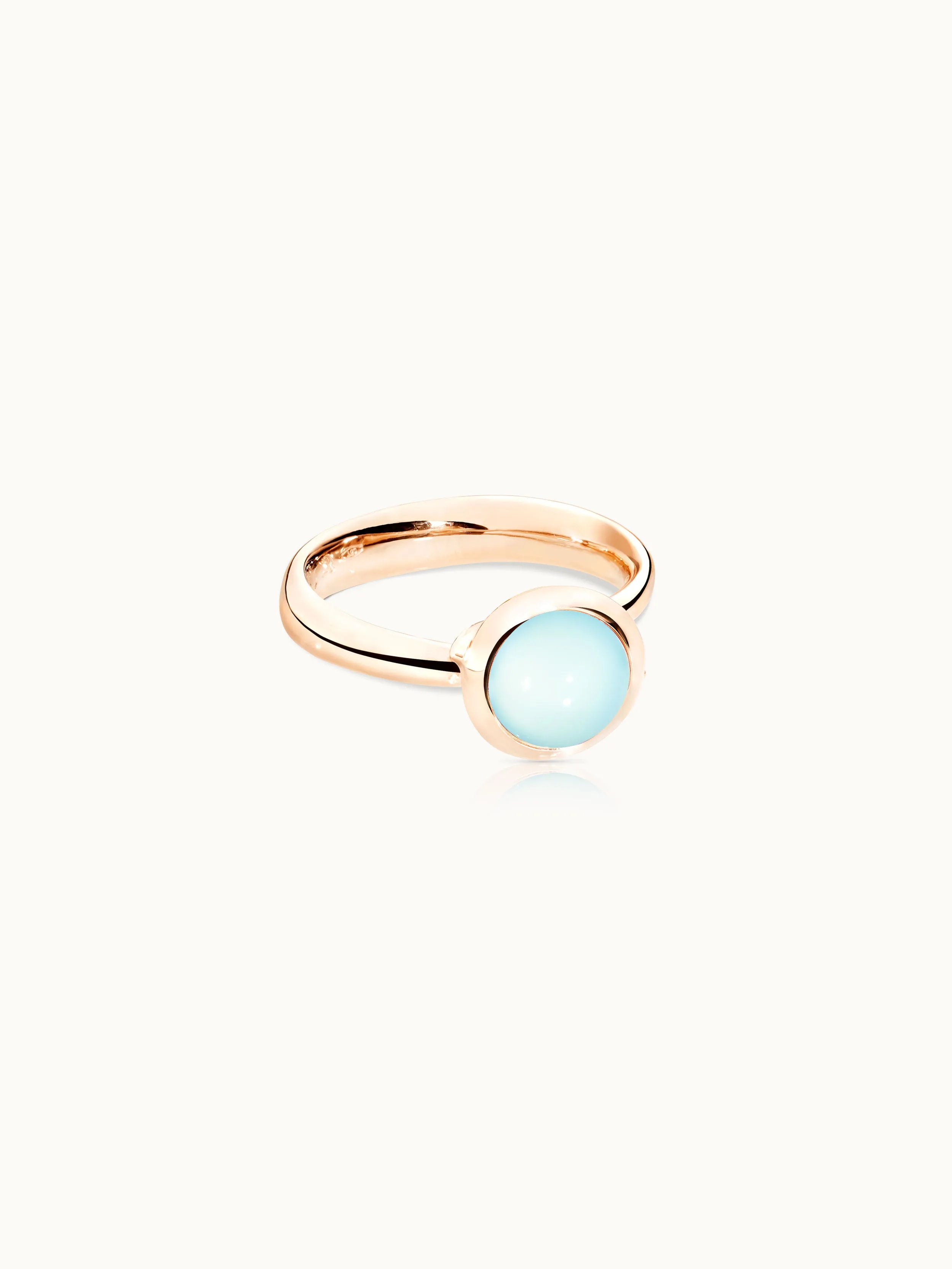 Ring BOUTON small Aqua Chalcedony aqua Chalcedony