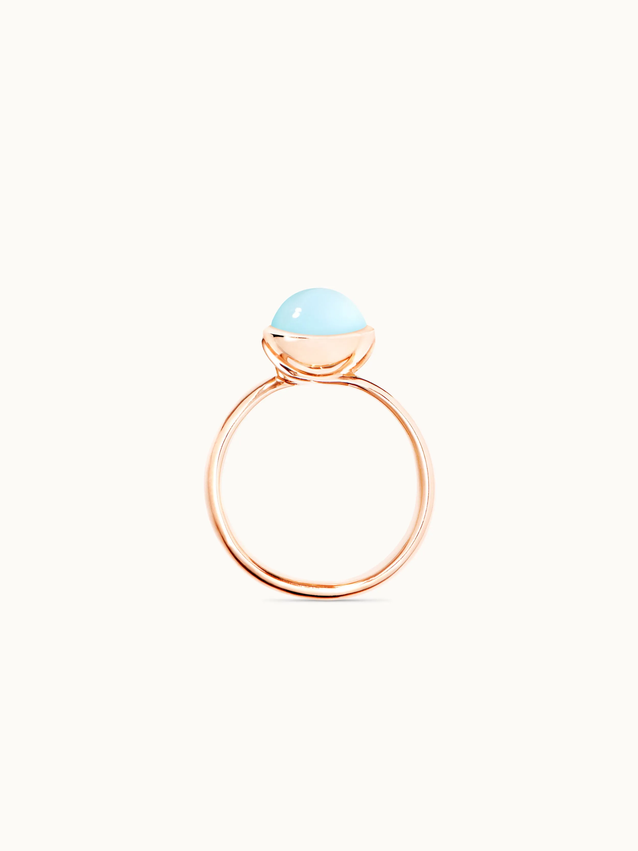 Ring BOUTON small Aqua Chalcedony aqua Chalcedony