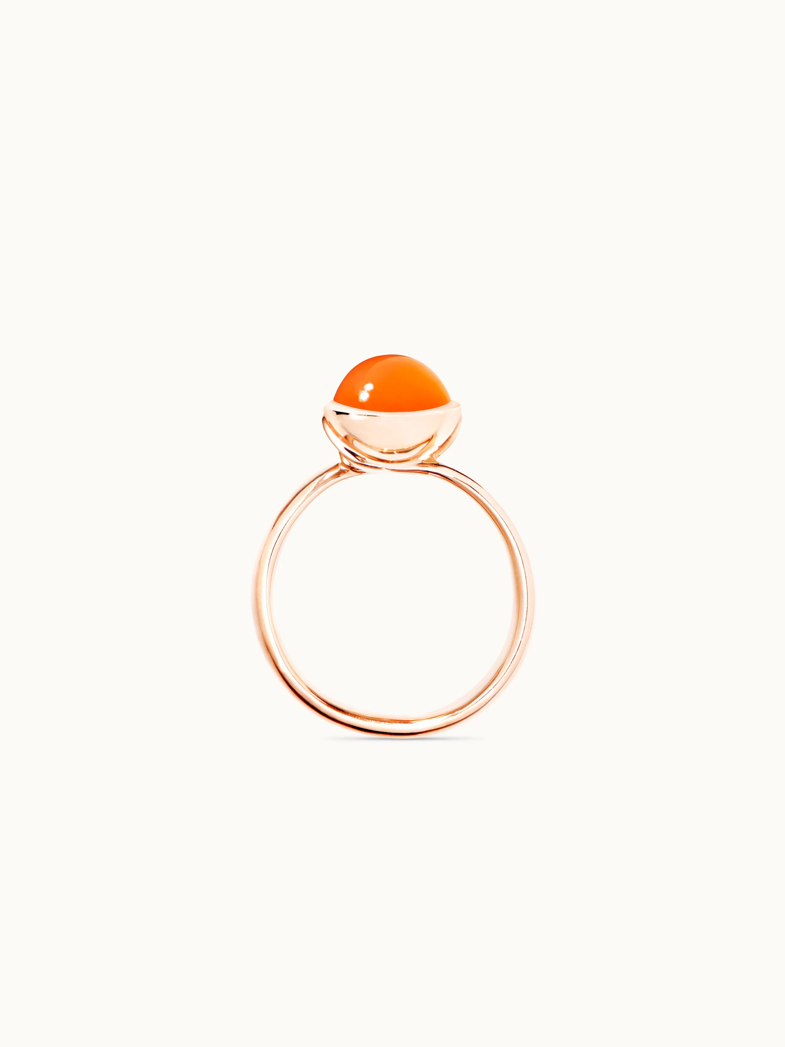 Ring BOUTON small Carnelian Carnelian