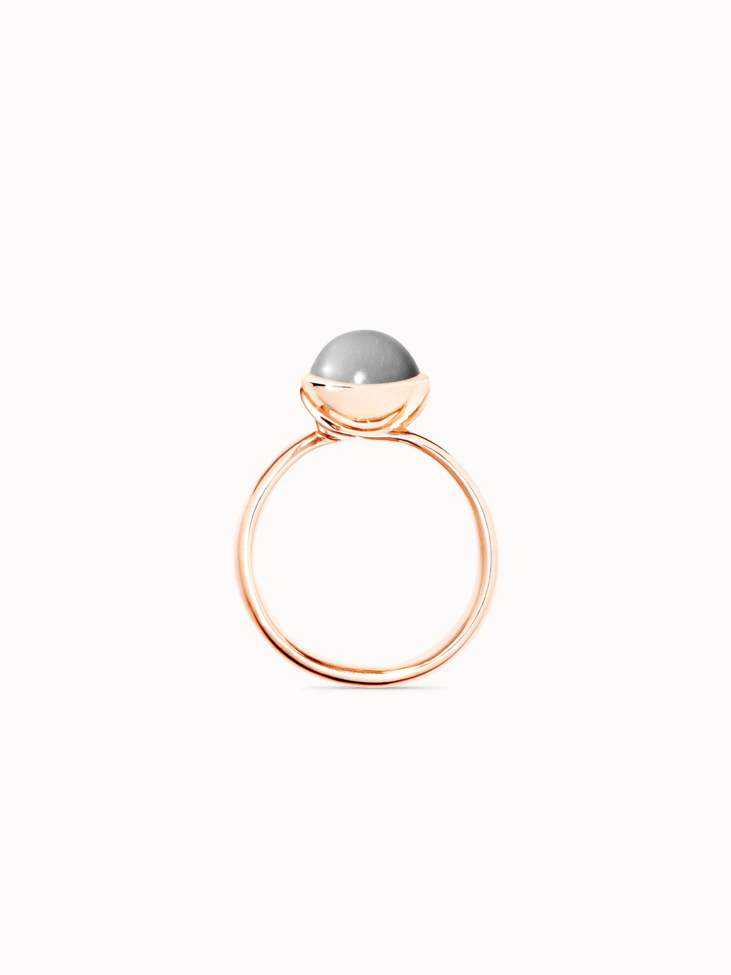 Ring BOUTON small Moonstone grey grey Moonstone