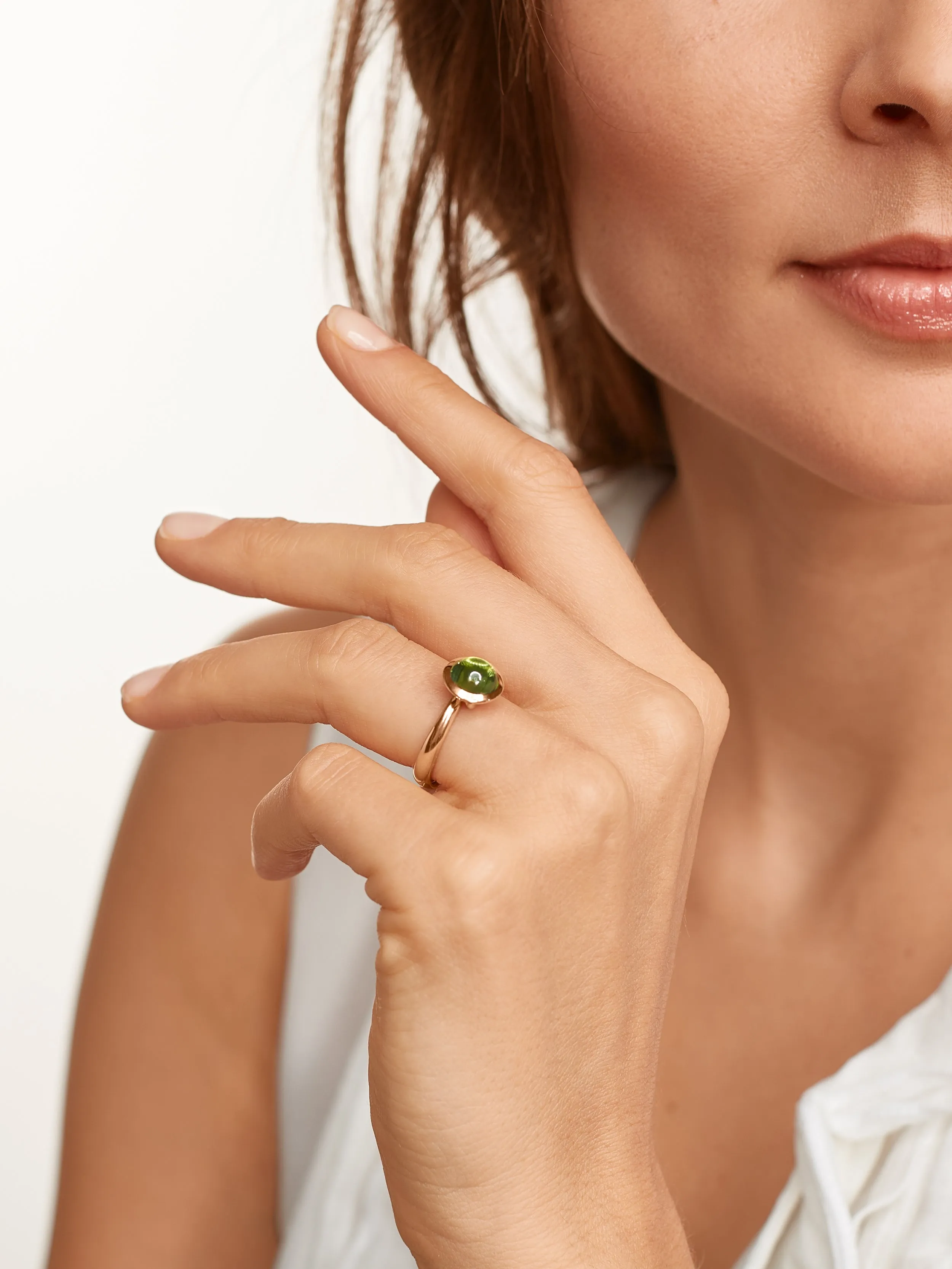 Ring BOUTON small Peridot Peridot
