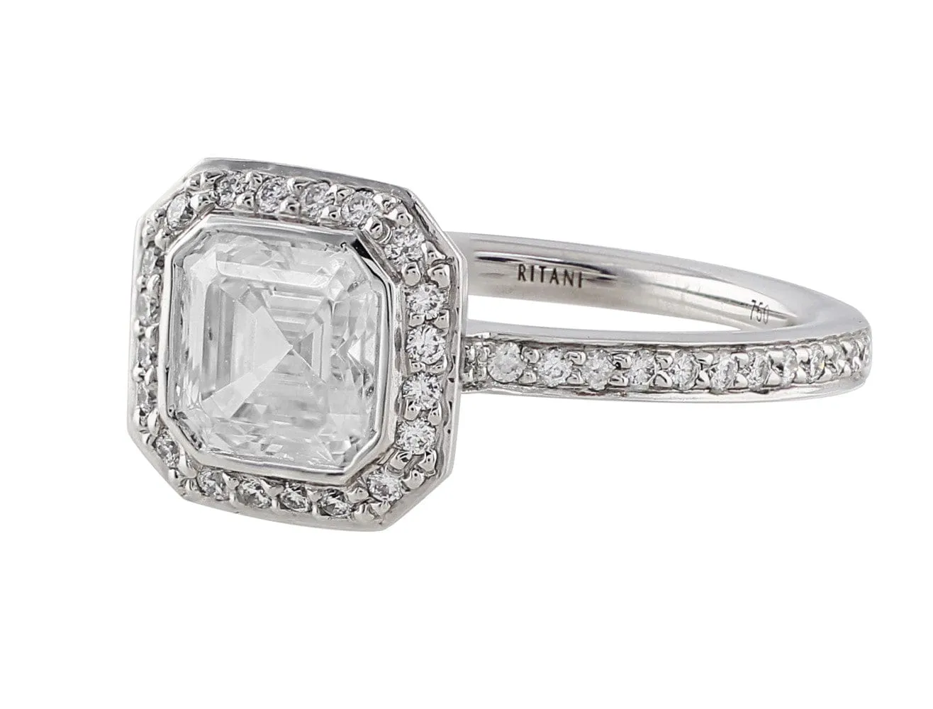 Ritani 18k White Gold Endless Love 1ct Diamond Solitaire Ring