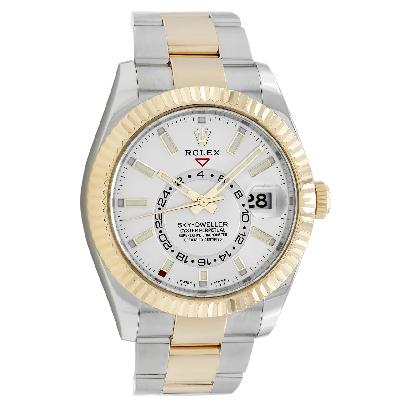 Rolex 18K Yellow Gold Stainless Steel Sky-Dweller 326933
