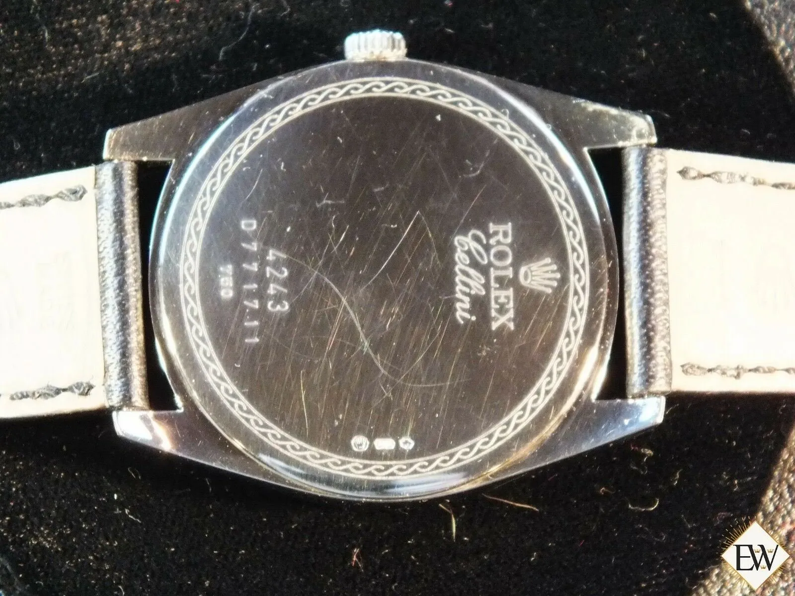 ROLEX CELLINI DANAOS XL 18K Sold White Gold Silver Dial 4243 /9 Watch Jumbo Box