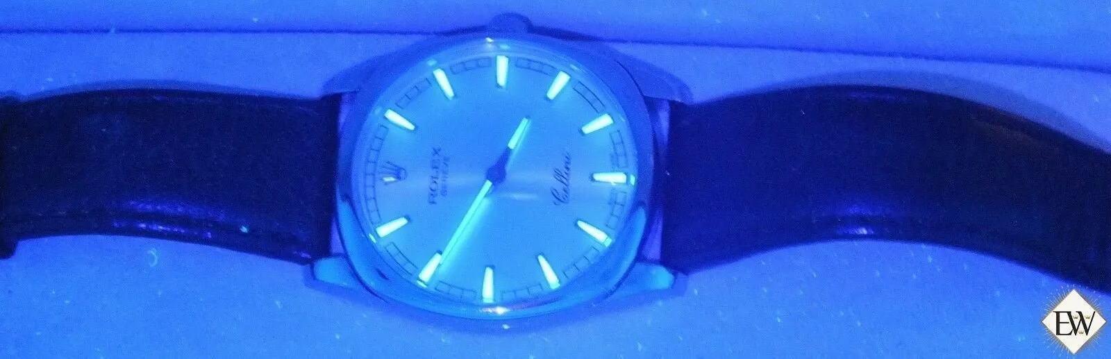 ROLEX CELLINI DANAOS XL 18K Sold White Gold Silver Dial 4243 /9 Watch Jumbo Box