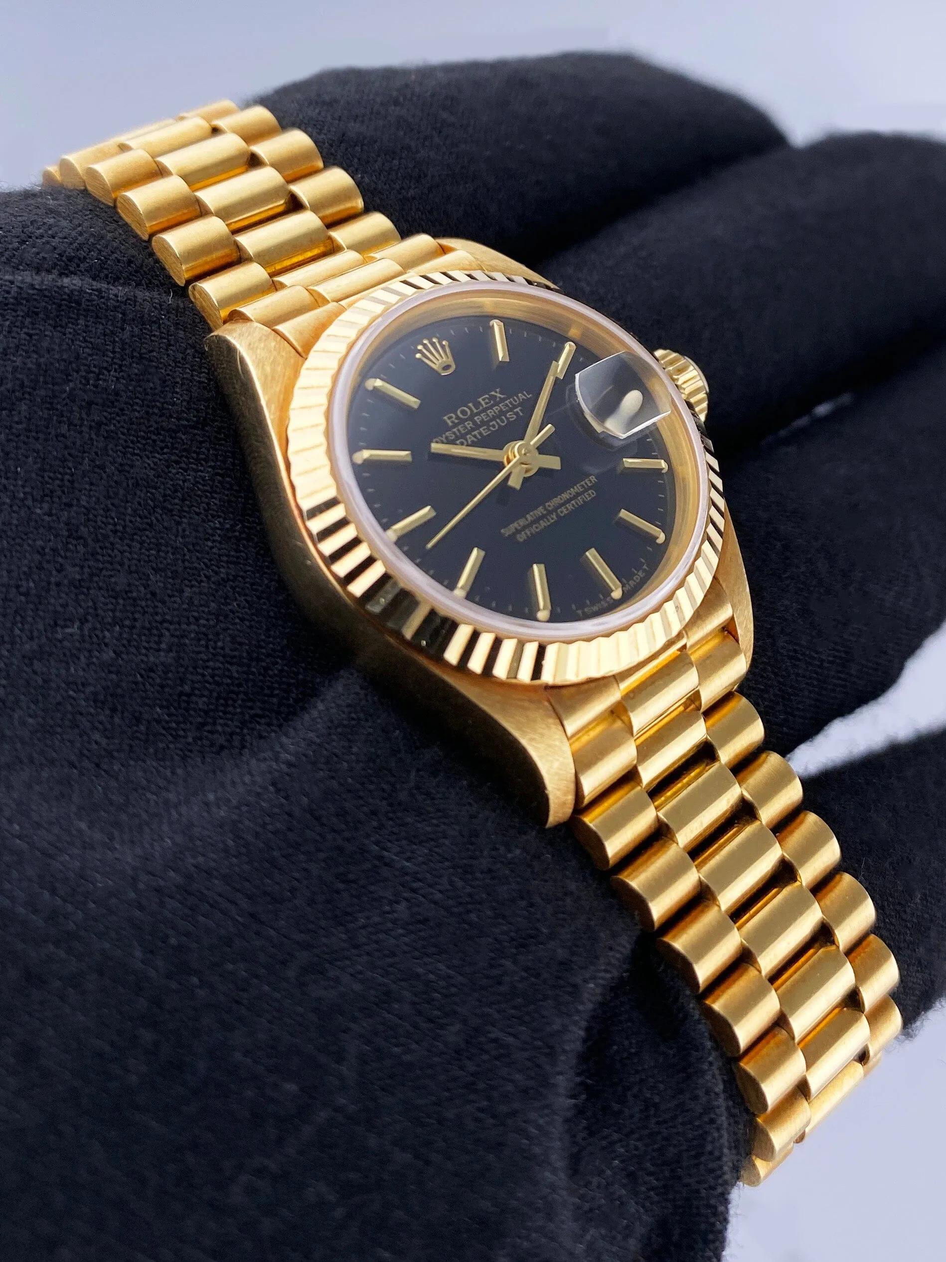 Rolex Datejust 69178 Black Dial Ladies Watch Box Papers