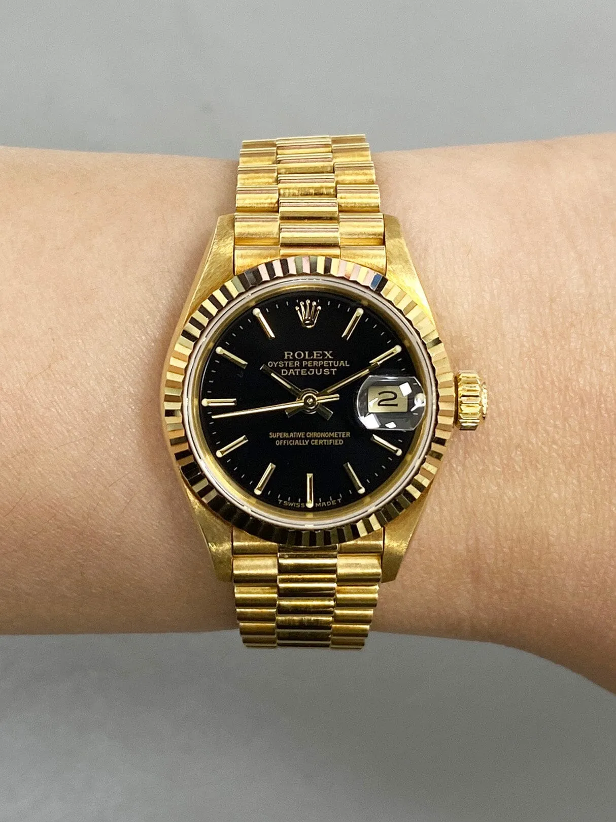 Rolex Datejust 69178 Black Dial Ladies Watch Box Papers
