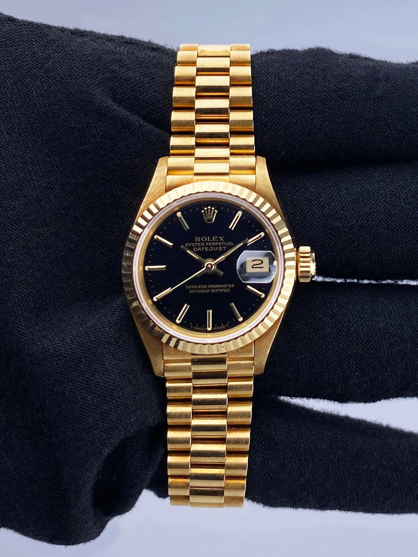 Rolex Datejust 69178 Black Dial Ladies Watch Box Papers
