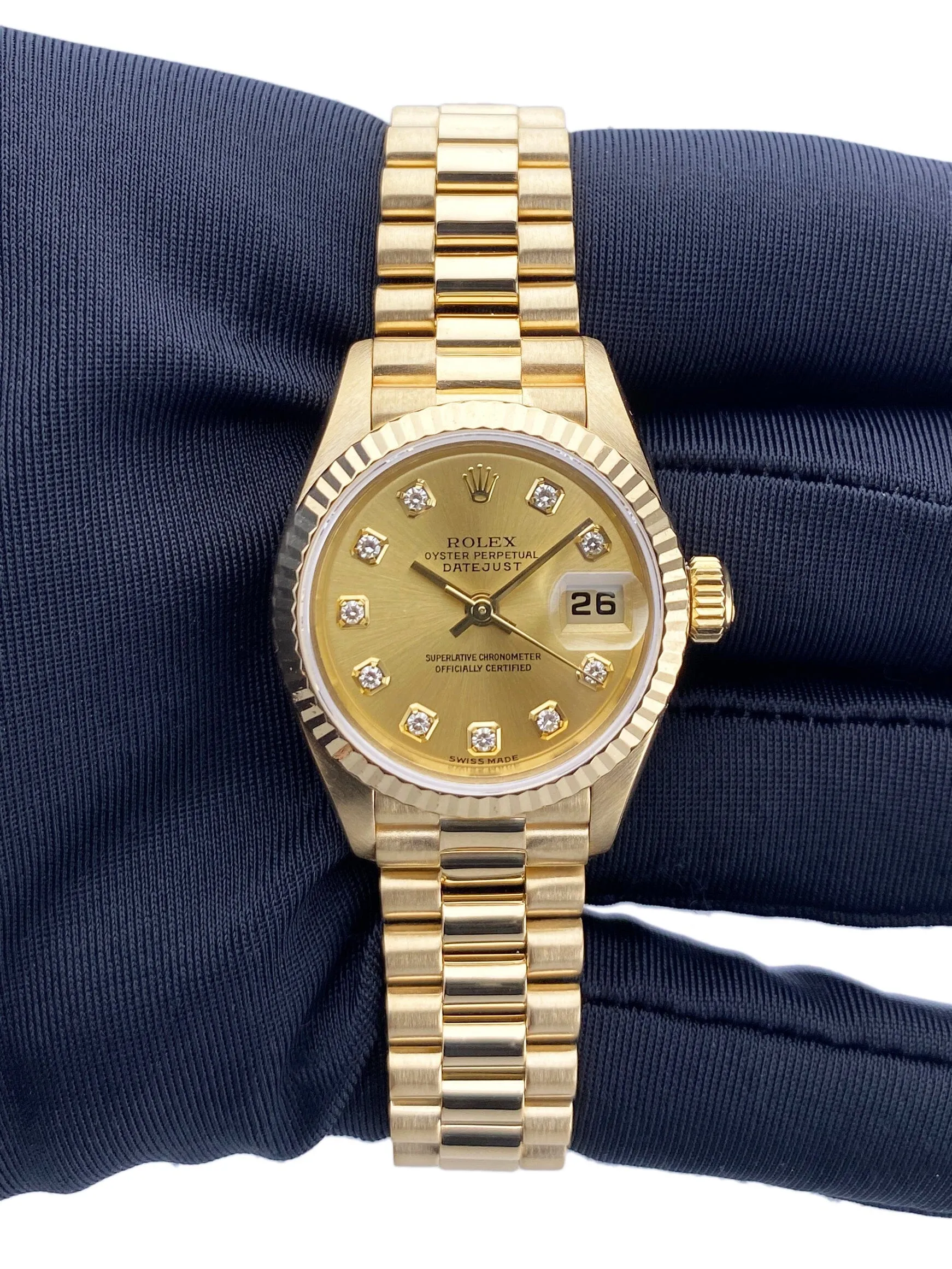 Rolex Datejust 79178 Diamond Yellow Gold Ladies Watch Box Papers