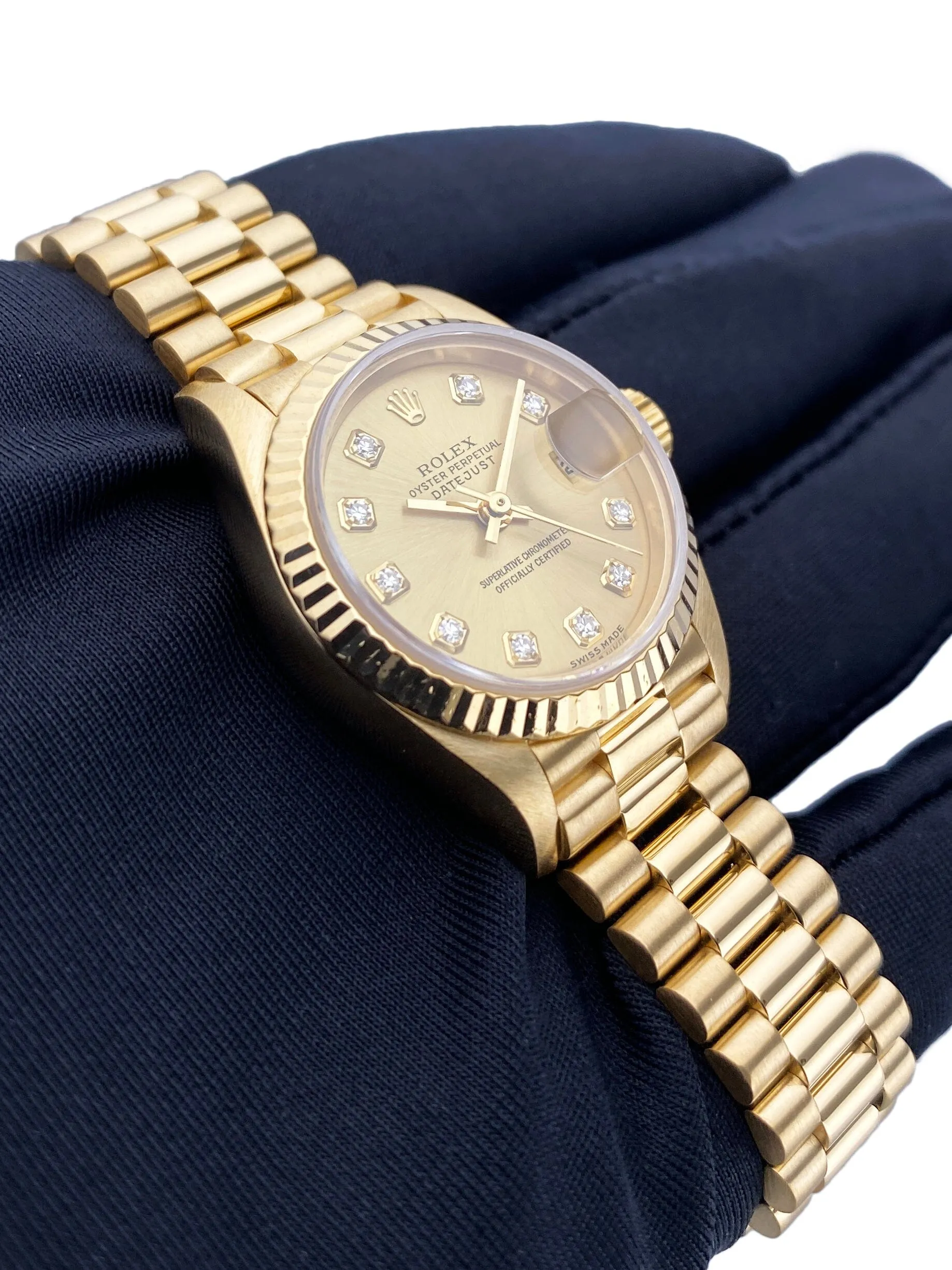 Rolex Datejust 79178 Diamond Yellow Gold Ladies Watch Box Papers