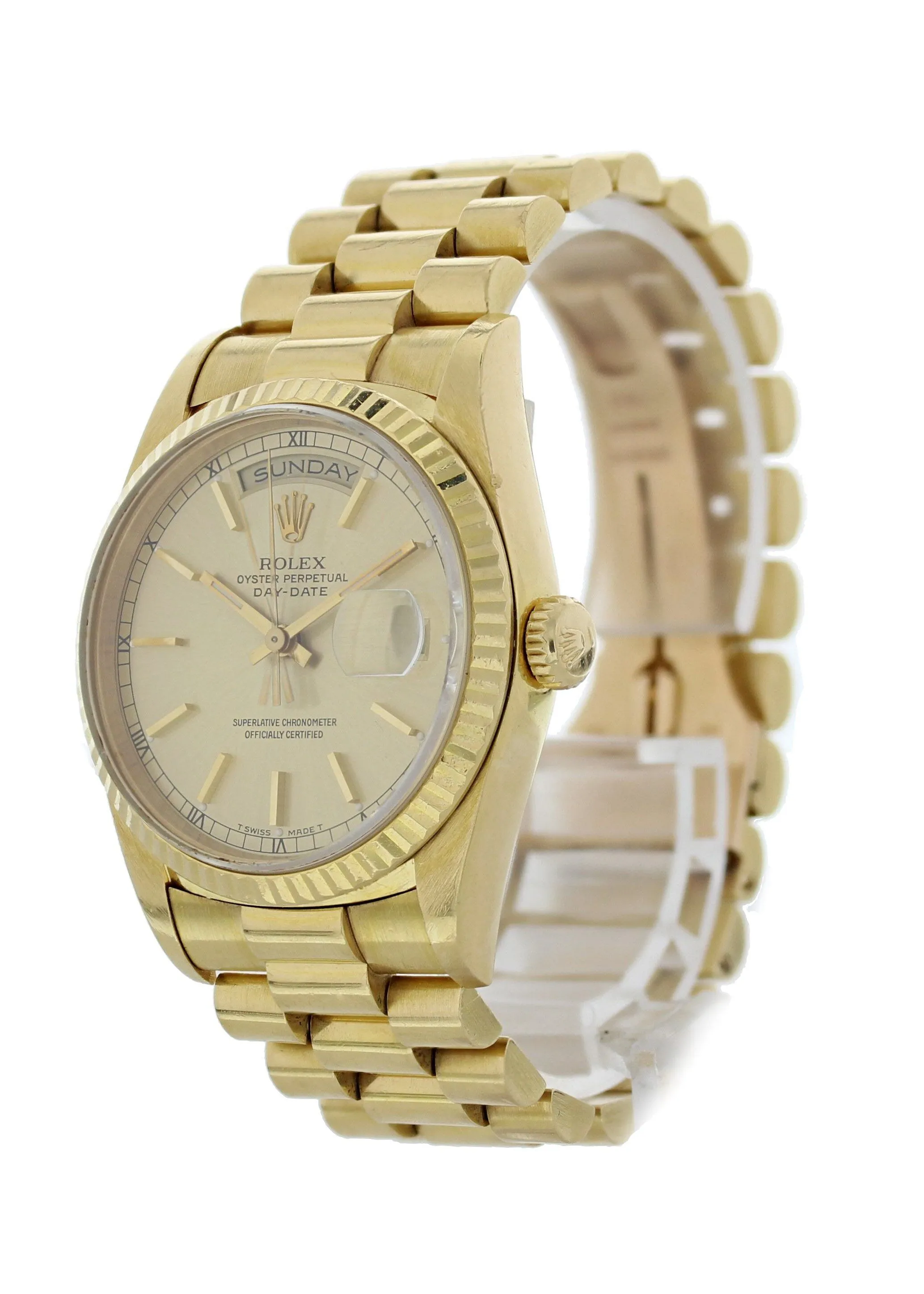 Rolex Day Date President 18238 18k Yellow Gold Mens Watch