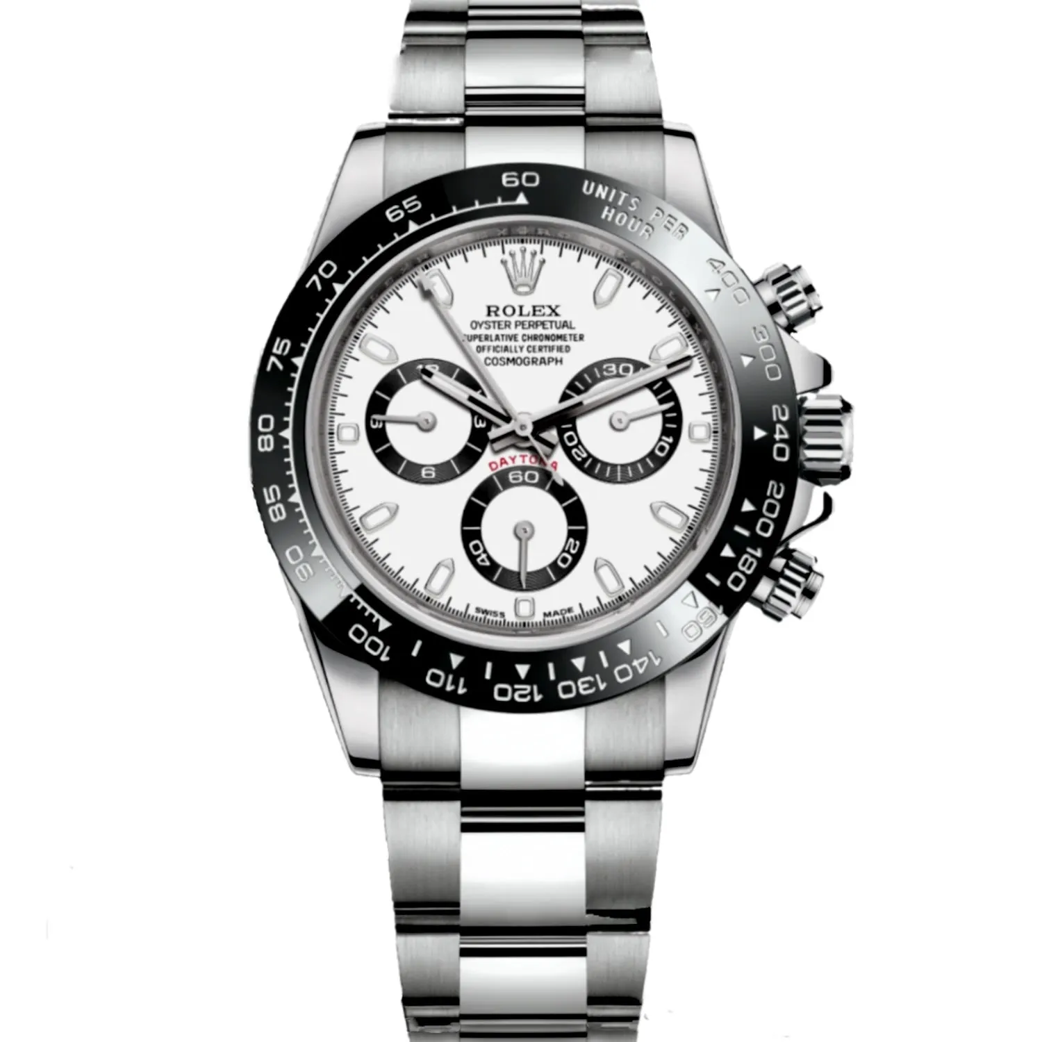 Rolex Daytona 116500Ln Wh Panda White Index 40Mm Stainless Steel Men’S Watch - 2021
