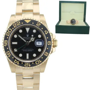 Rolex GMT-Master 2 Ceramic Black 116718 18k Yellow Gold 40mm Watch Box