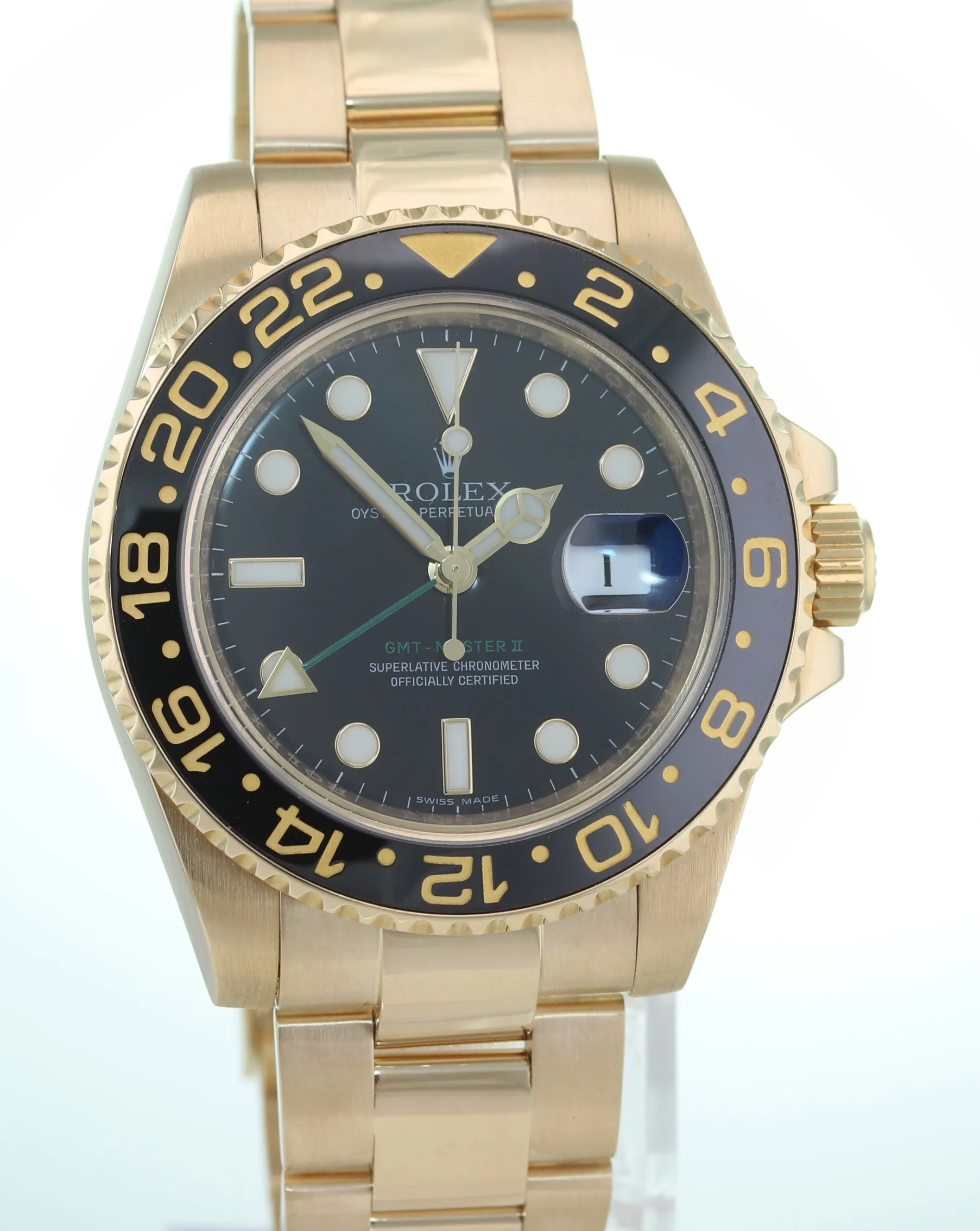 Rolex GMT-Master 2 Ceramic Black 116718 18k Yellow Gold 40mm Watch Box