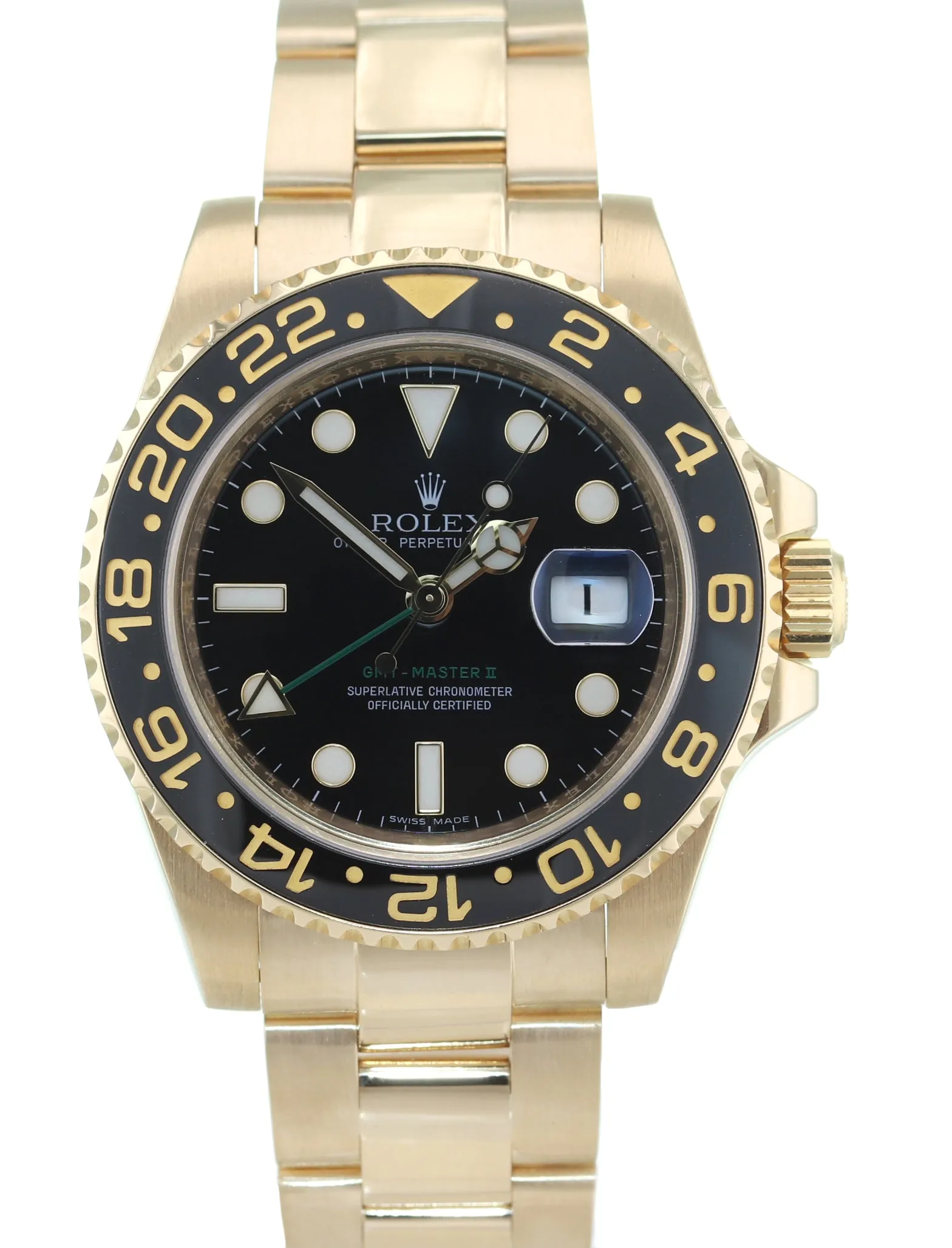 Rolex GMT-Master 2 Ceramic Black 116718 18k Yellow Gold 40mm Watch Box