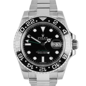 Rolex GMT-Master II Black 40mm Ceramic 116710 LN Stainless Steel Automatic Watch