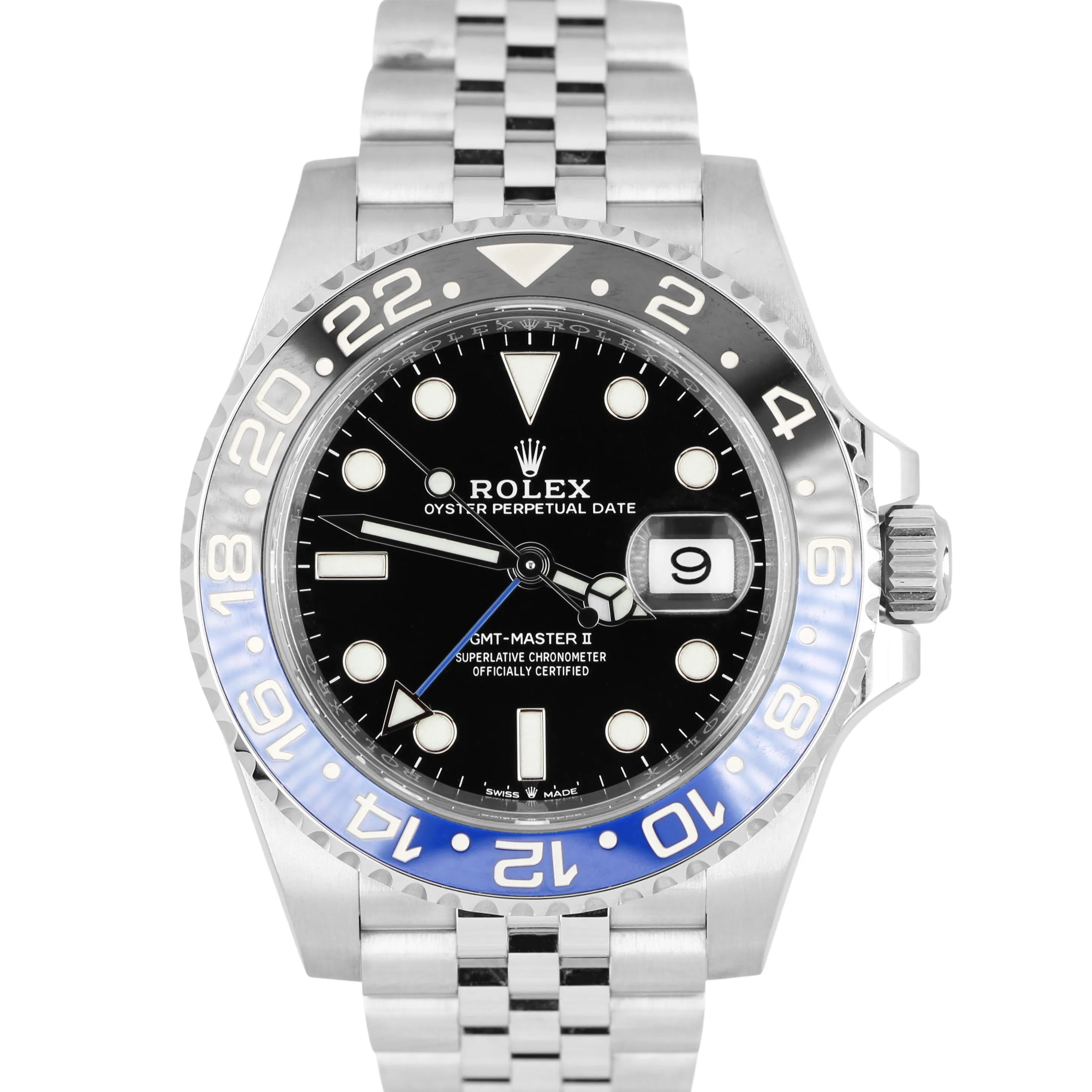 Rolex GMT-Master II Ceramic BATMAN JUBILEE BRACELET Black 40mm 126710 BLNR Watch
