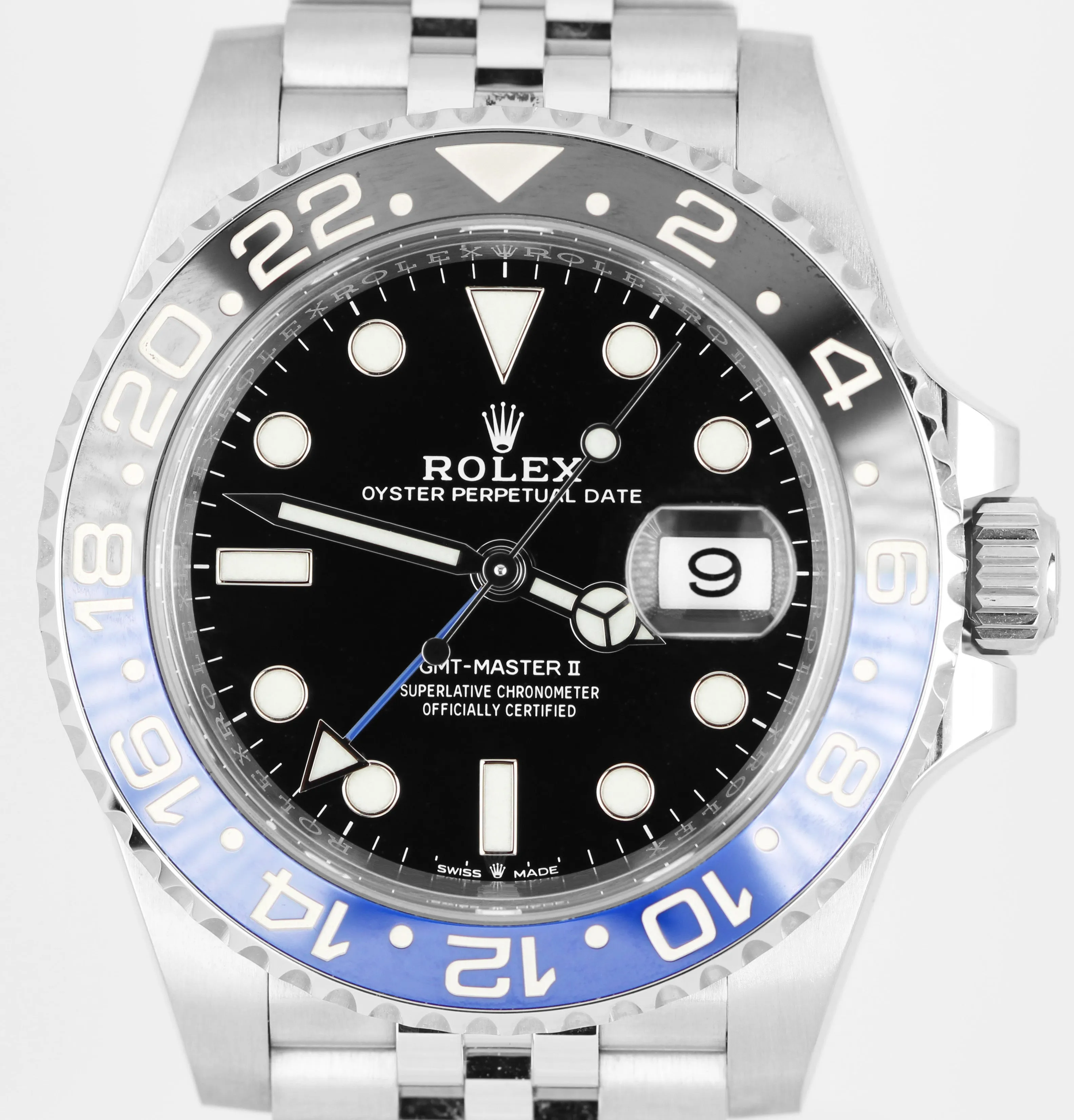 Rolex GMT-Master II Ceramic BATMAN JUBILEE BRACELET Black 40mm 126710 BLNR Watch