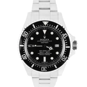 Rolex Sea-Dweller Deepsea PAPERS Steel Black 44mm Ceramic 116660 Watch BOX