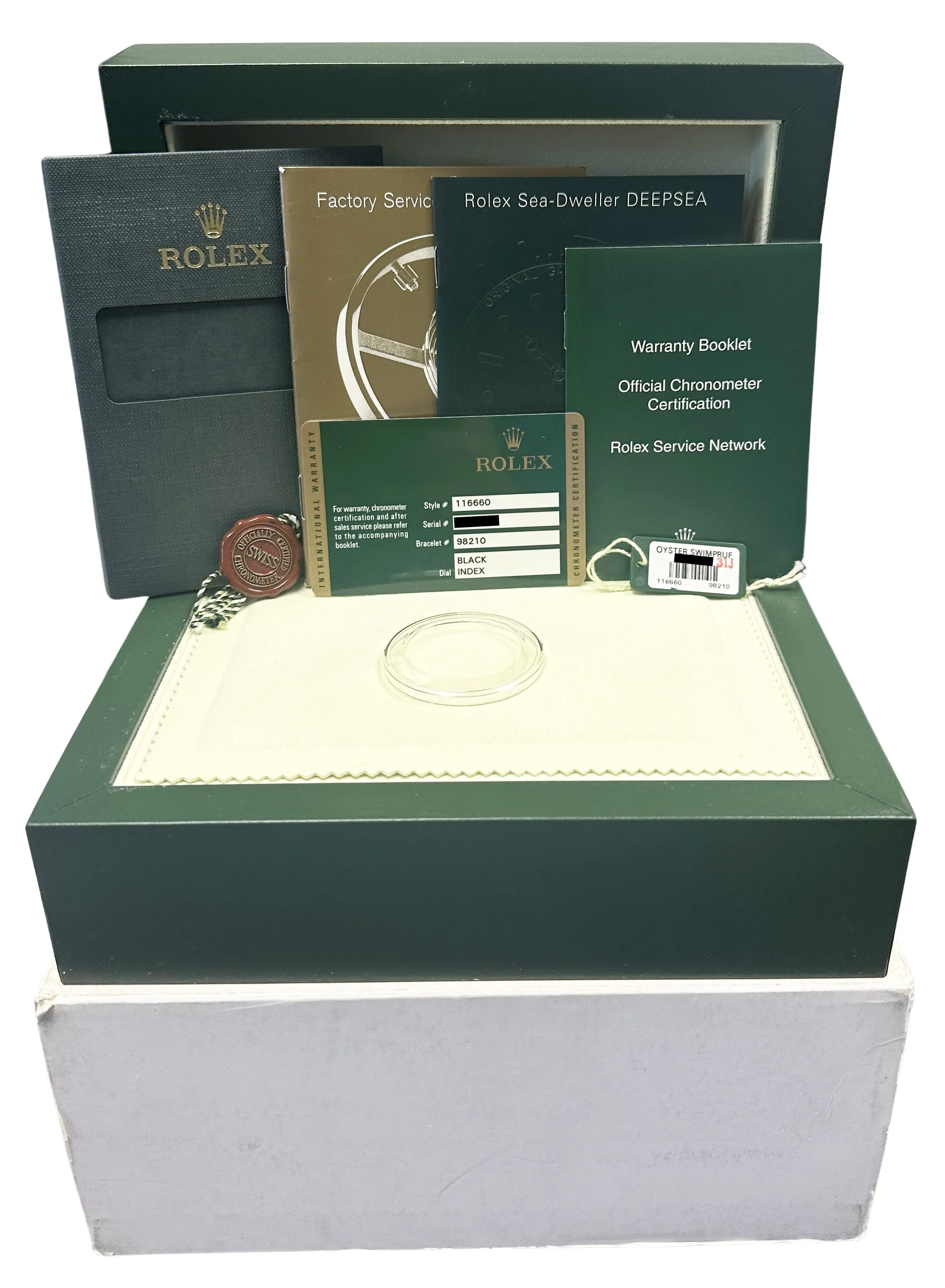 Rolex Sea-Dweller Deepsea PAPERS Steel Black 44mm Ceramic 116660 Watch BOX