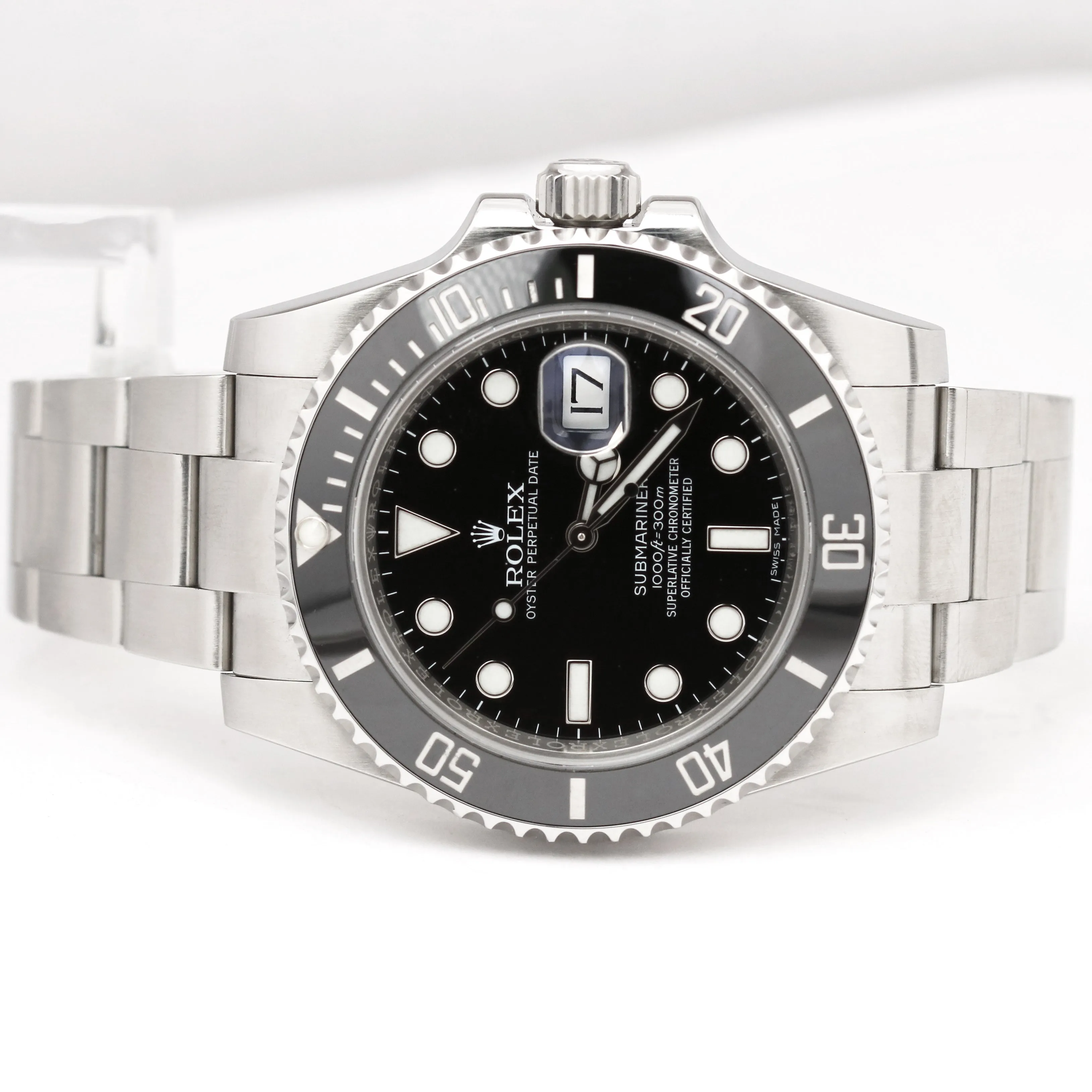 Rolex Submariner Date Black Ceramic Stainless Steel 116610 LN 40mm Watch B P