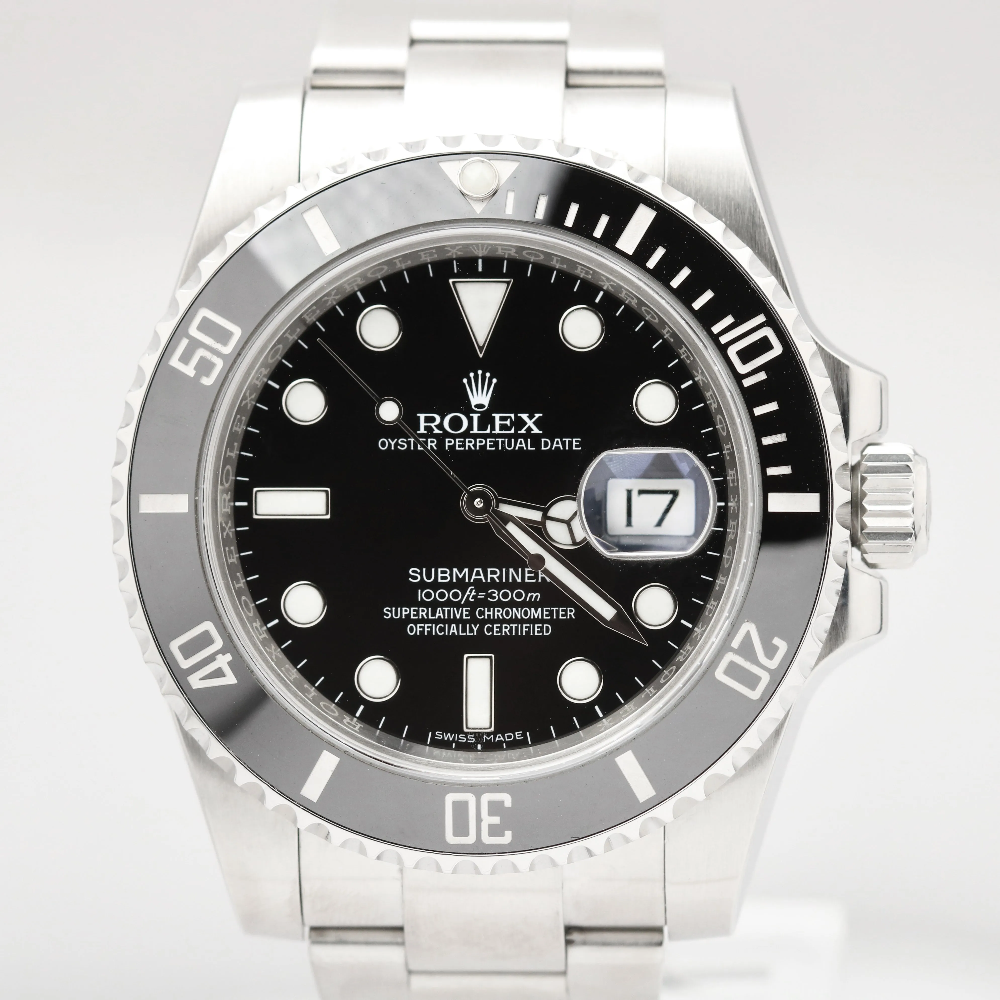 Rolex Submariner Date Black Ceramic Stainless Steel 116610 LN 40mm Watch B P