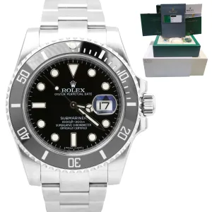 Rolex Submariner Date Black Ceramic Stainless Steel 116610 LN 40mm Watch B P