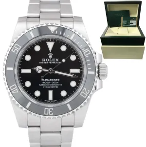 Rolex Submariner No-Date 40mm Stainless Black Ceramic Dive Watch 114060 B P