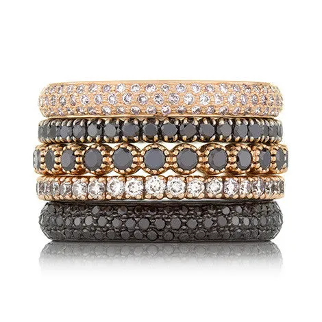 Rose Gold Black Diamond Band