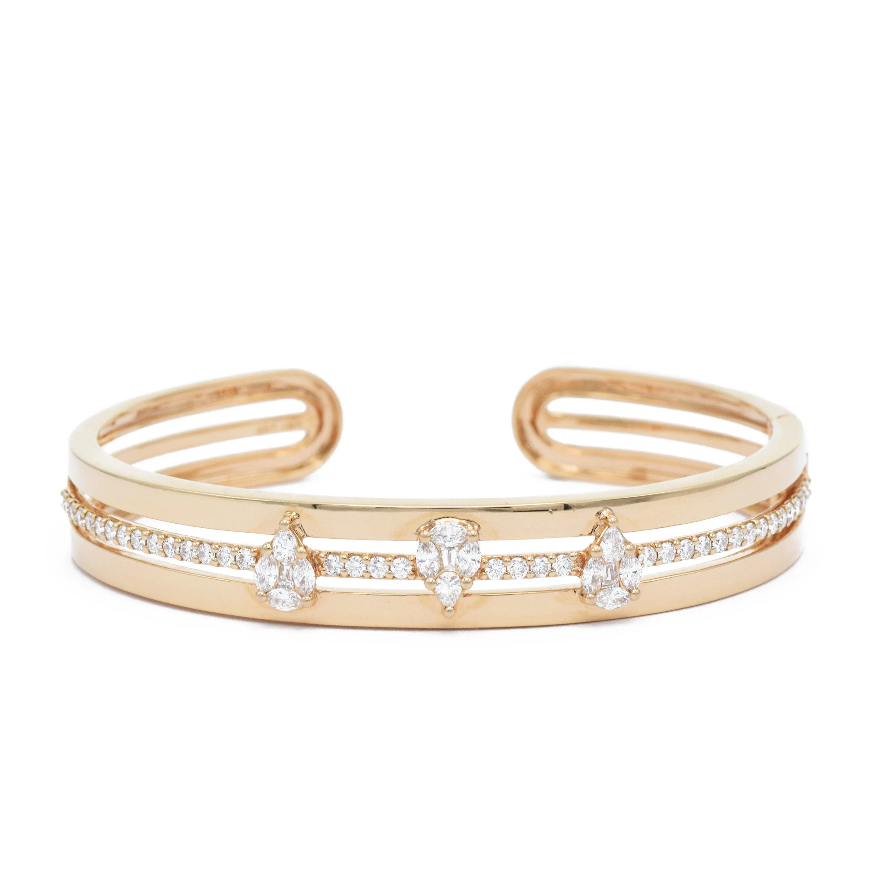 Rose Gold Diamond Cuff