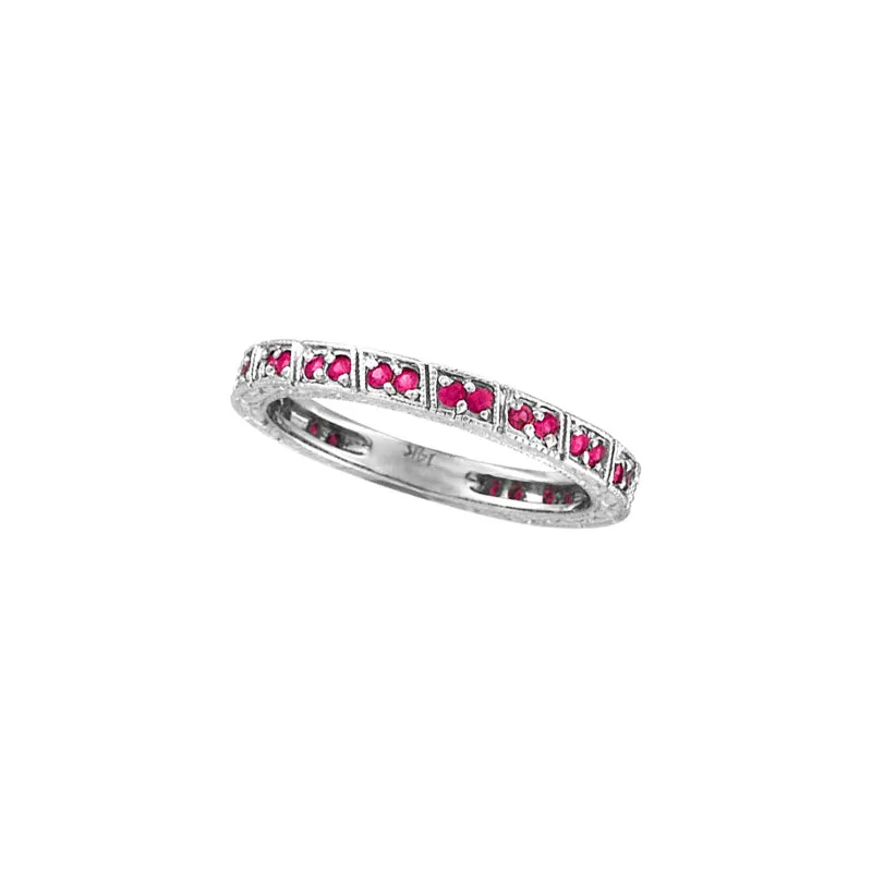 ROSE SAPPHIE STACK STACKABLE RING 14K GOLD (0.3 CTW)