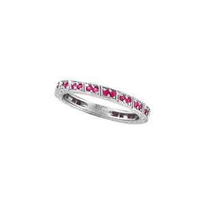 ROSE SAPPHIE STACK STACKABLE RING 14K GOLD (0.3 CTW)
