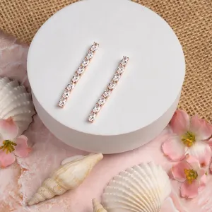 Rosegold Sleek CZ Dangler