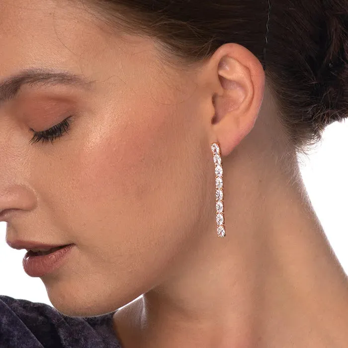 Rosegold Sleek CZ Dangler